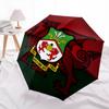 Wrexham AFC pattern, automatic folding umbrella, portable and foldable design, 8 ribs, a Christmas or birthday gift.