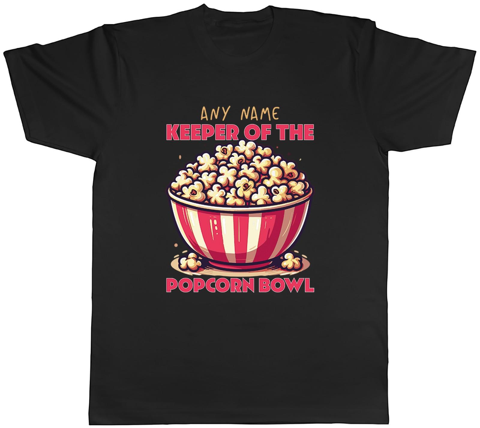 Personalised Funny Keeper of the Popcorn Bowl Mens T-Shirt Tee Gift Top XL