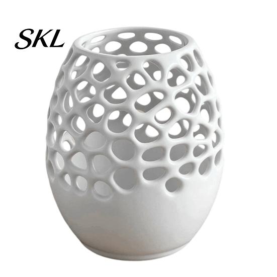 Office Desk Organizer Modern Honeycomb Pen Holder, 3D Printed Hollow Design Stylish Accessory Container, for Pencils Makeup Brushes Holder