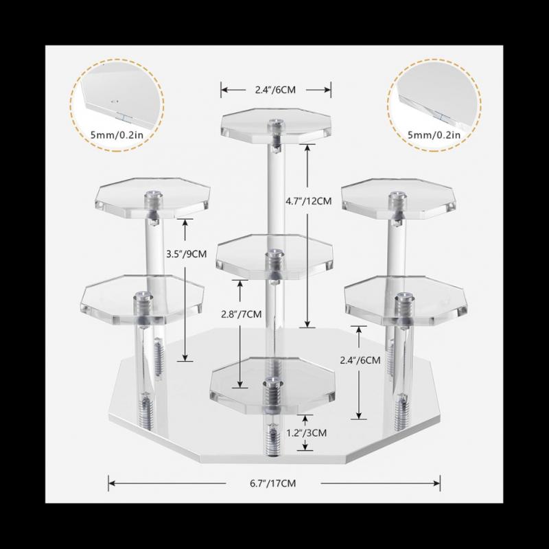 Acryl Risers Display Stand, 7-Tier Parfüm Organisator Und Cupcake Stand, Storage Display Stand Für Sammlerstücke Und Kunsthandwerk