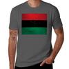 Distressed Afroamerican Panafrican Unia Flag Tshirt Relaxed Fit Casual Short Sleeve Top