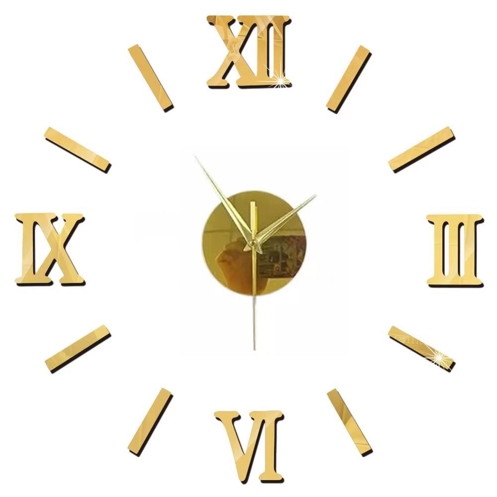 3D Wall Clock DIY Mirror Wall Stickers Home Decor Quartz Needle Watch Living Room Removable Art Decal Sticker Reloj De Pared Hot