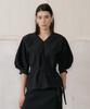 Baniseunyuyog 26Ss Ann Tie Blouse Black