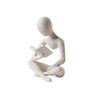 Abstract Reader Sculpture Ornament Mini Reading Figure Ornament  Living Room