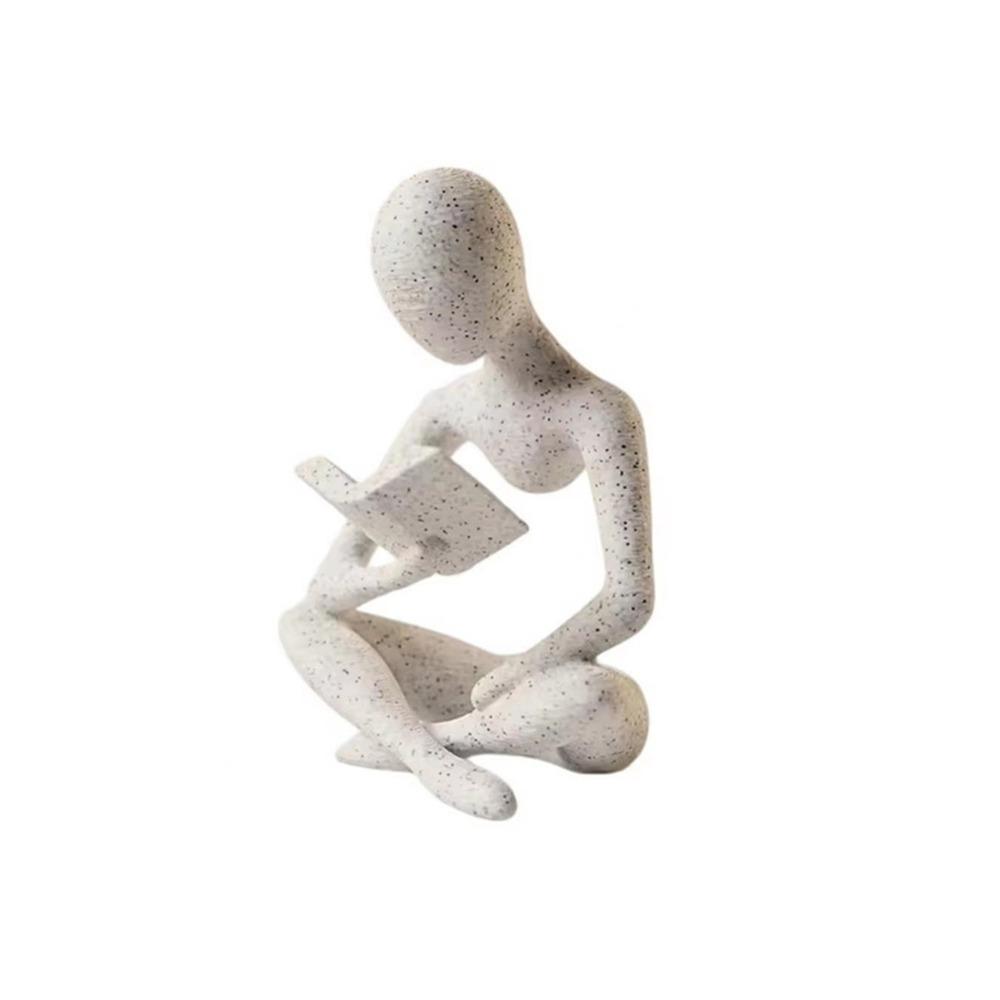 Abstract Reader Sculpture Ornament Mini Reading Figure Ornament  Living Room