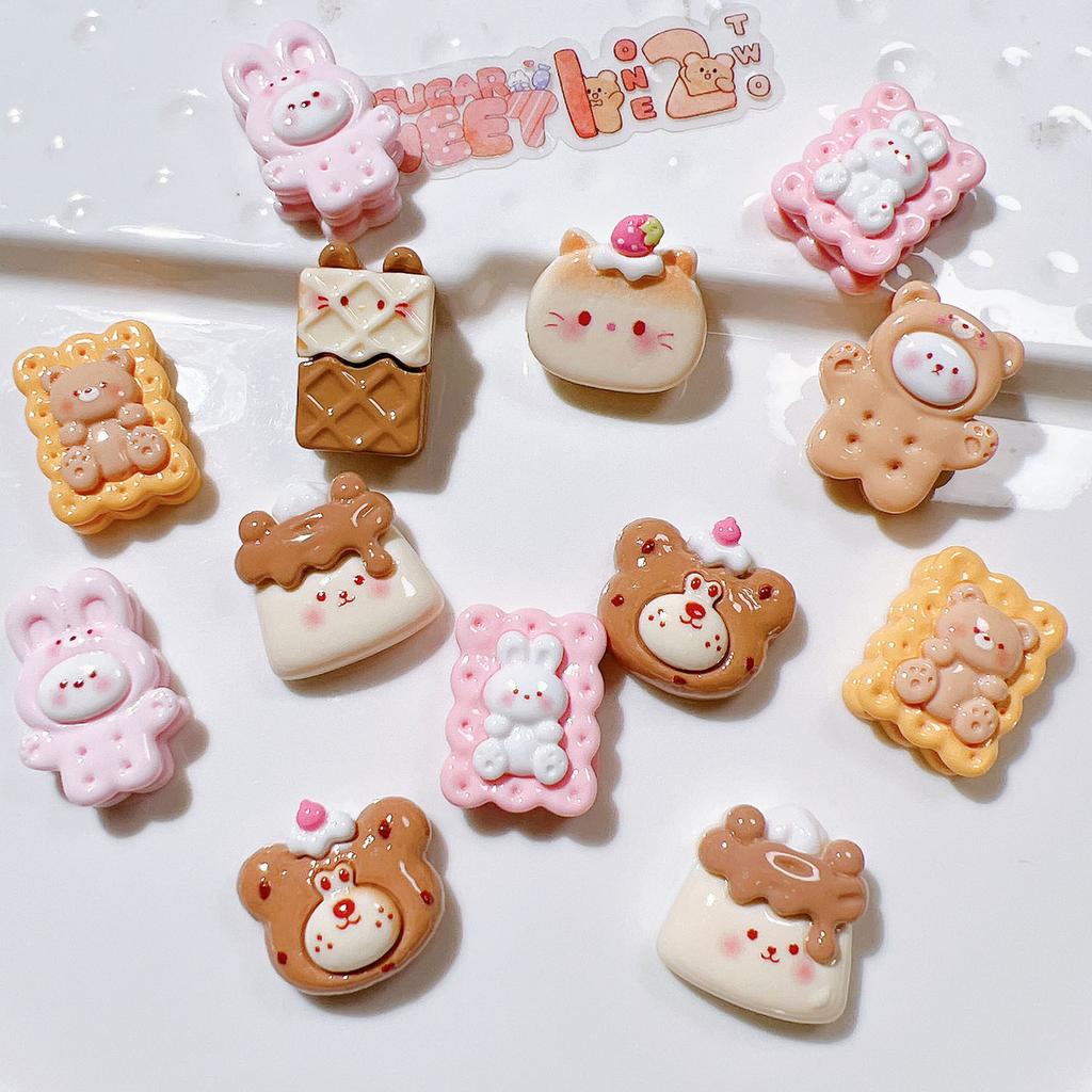 10Pcs New Cute Resin Cartoon Bowtie Cat Flat Back Parts Embellishments For Hair Bows Accessories