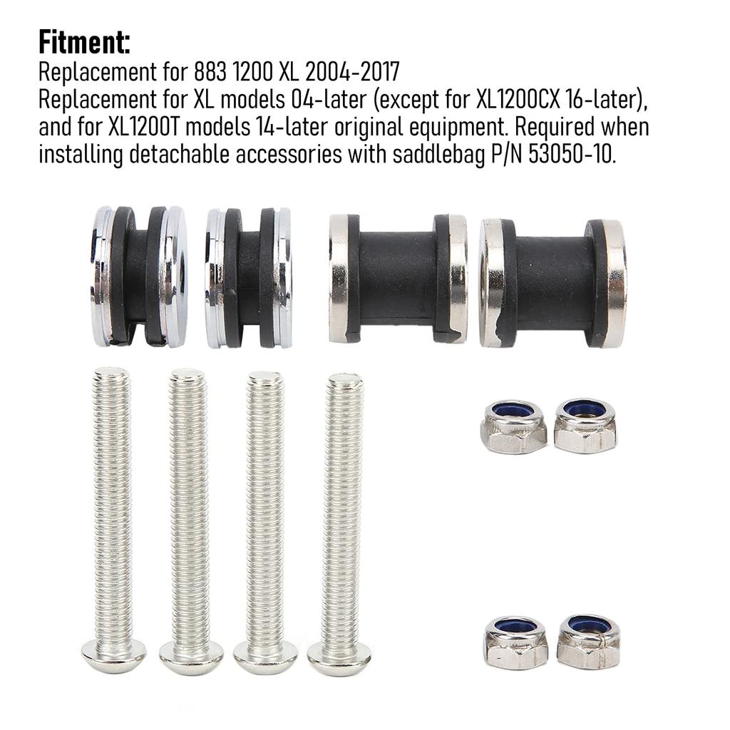 Motorcycle Removable Docking Hardware Bolt Screw Kit, Replacement for 883 1200 XL 2004 2017,