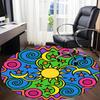 1pc Mandala, Cosmic Office Round Rug, Non-slip, Soft and Durable Office Rug for Interior Decoration, Perfect for Office,Decoration Yy260204046