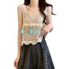 Boho Crochet Tassel Crop Vest