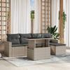 VidaXL Garden Lounge Set 6 Pcs with Light Grey Cushions Wicker 3267242