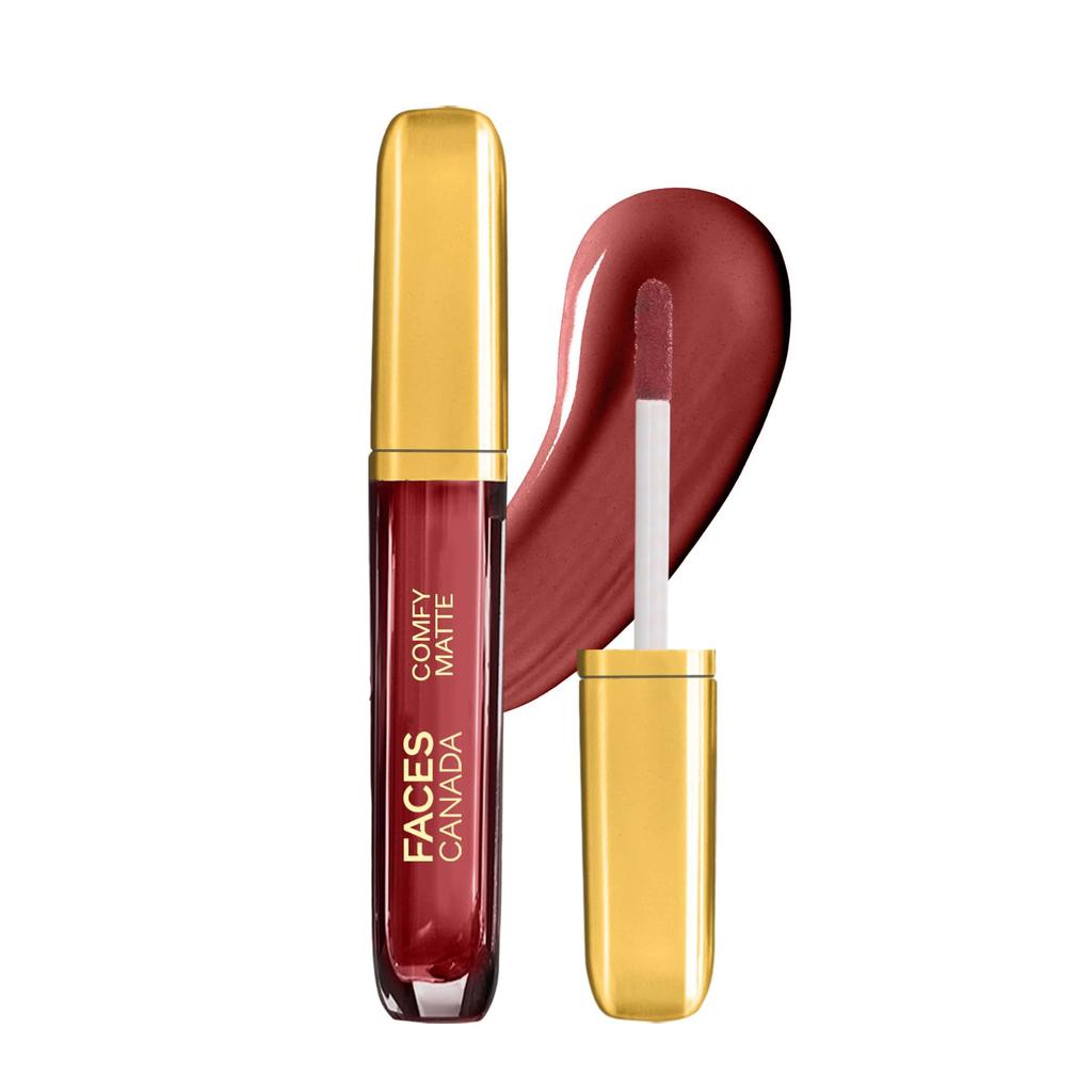 FACES CANADA Comfy Matte Liquid Lipstick - Note To Self 07, 3 Ml | Comfortable 10HR Longstay | Intense Matte Color | Almond Oil & Vitamin E Infus