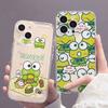 Cute Keroes Keroppies Phone Case for iPhone 17 Air 16 15 14 Plus 13 12 11 Pro Max X Xs XR 8 e Soft TPU Transparent Cover