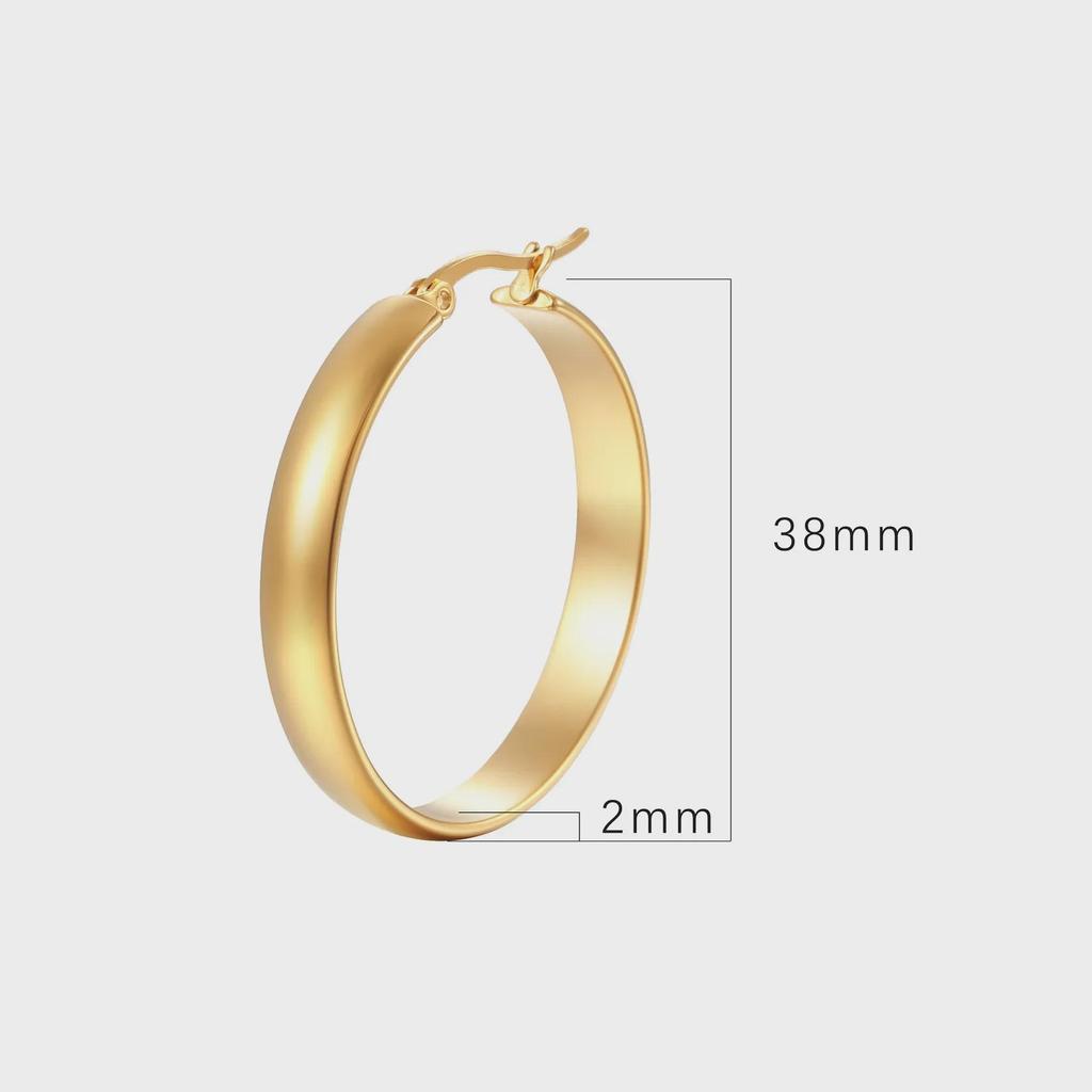 Cercei Eleganti Hoop din Otel Inoxidabil pentru Femei - Lucios, Sferic, Design Trendy European si American