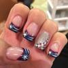 Independence Day Press On Nail Square Star False Nail 4th of July Designs Stick On Nail French Tip Nail Accesories
