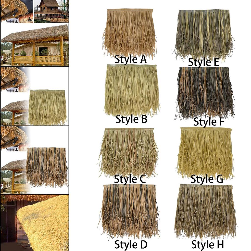 Straw Roof Thatch Fake Easy to Use Decorative Equipment Artificial Palm Thatch Roll for Garden Patio Fence Umbrella Cover Bar