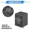 VekAuto Relay Electronic LED Flasher Relay Fix 5 Pin EP27 Turn Signal Flasher Universal Car Durable Plastic Black