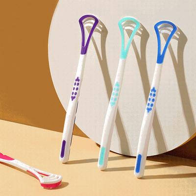 Zungenbürste Kunststoff Ergonomisches Design Zungenschaber Für Erwachsene Zungenreiniger Mundgeruch Entfernen Frischen Atem Bewahren