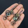 Faceted Aquamarine 999 Copper Wire Wrapped Earrings, Handmade Gemstone Earrings Jewelry, Gifts For Wife Brand New Earrings