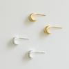 Modernlike 14k Gold-filled Silver Glossy Volume Moon Earrings