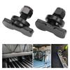 2 PIÈCES L-Track Galvanisé Double Oreille Raccords d'arrimage noirs Raccord à goujon L-Track Benne de camion
