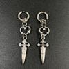 Punk Grunge Rock Rivet Chain Earrings Cool Fashion Geometric Drop Earrings Goth  Aesthetic Charm Jewelry Hip Hop Accessories
