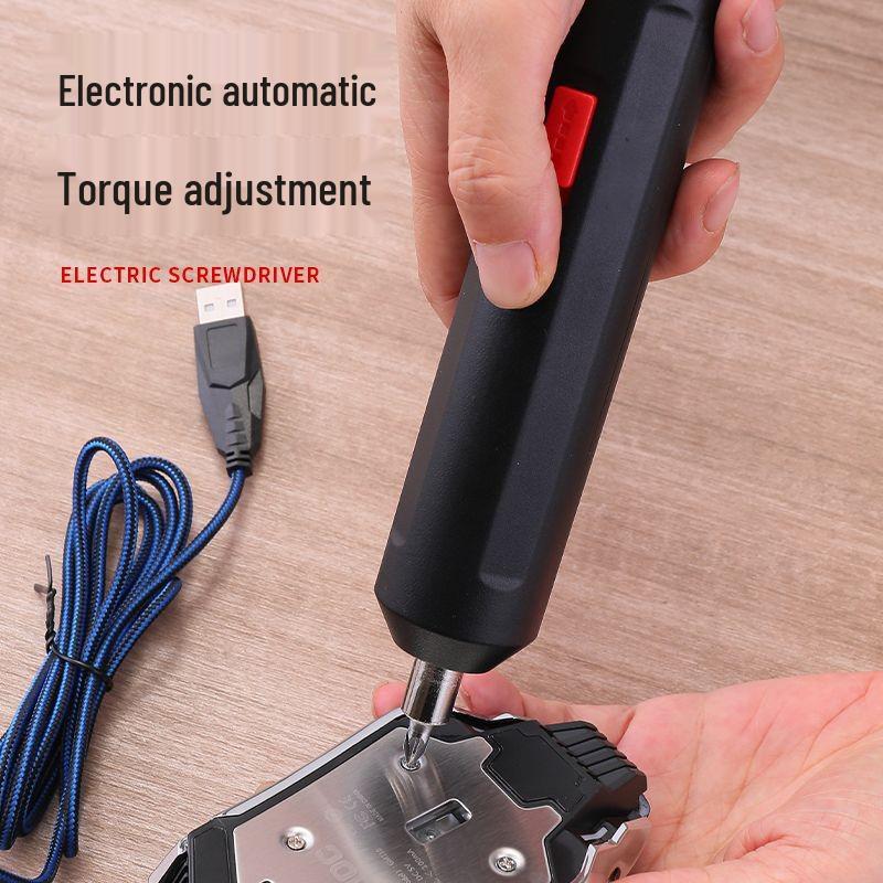 Rechargeable Multi-functional Electric Screwdriver Gun: Mini Household Tool with Lithium Battery.