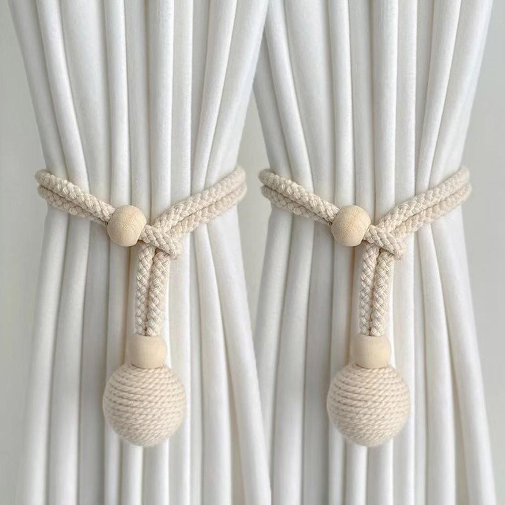 2Pcs Set No-drill Bohemia Curtain Tiebacks  Curtain Decor Organization