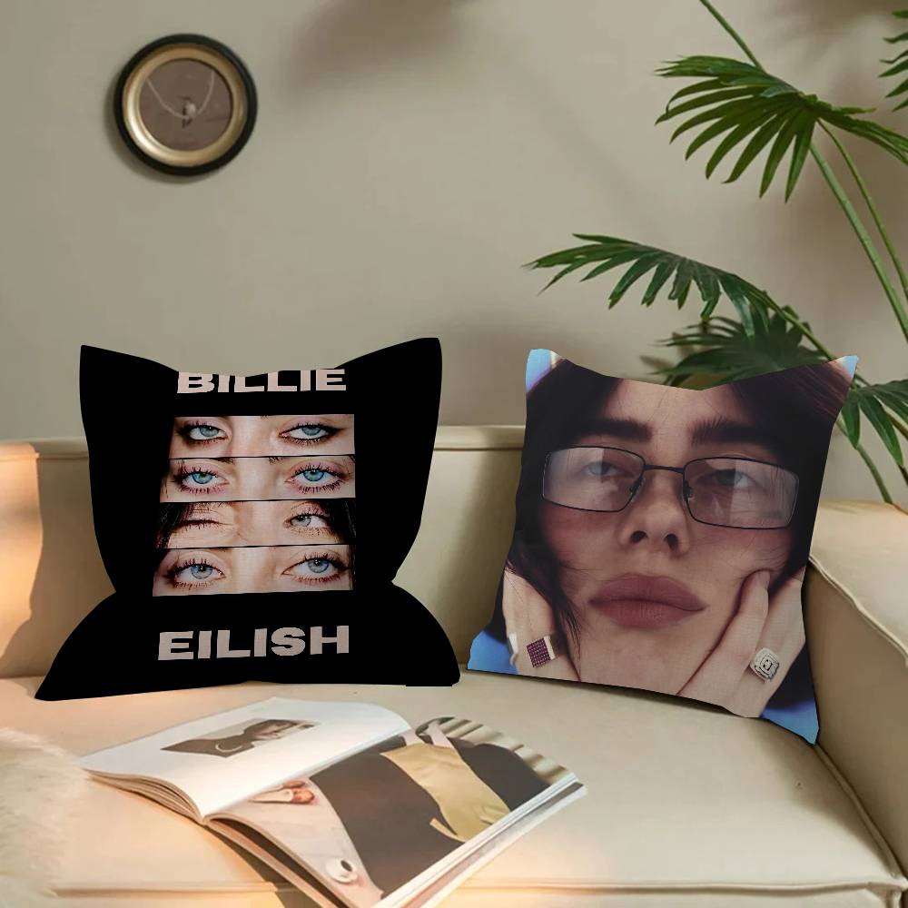Hot Singer B-Billie E-Eilish Maple Design Cushion Cover Happy Autumn Harvest decor Holiday Decorati Pillow Cover