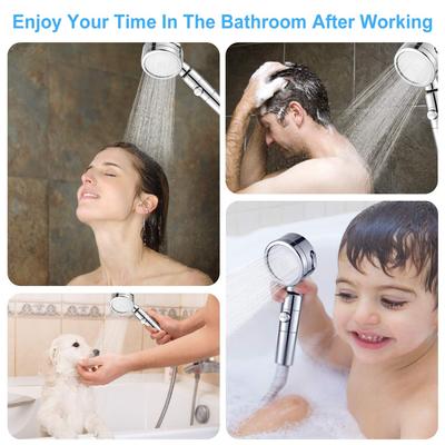 3  Odes Of High-Pressure Hand-Held Shower Head Can Rotate 360°