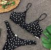 Sexy Polka Dot Flounce Bikin Set Swimsuit Women Swimwear Two Piece Bathing Suit Triangle Bikini