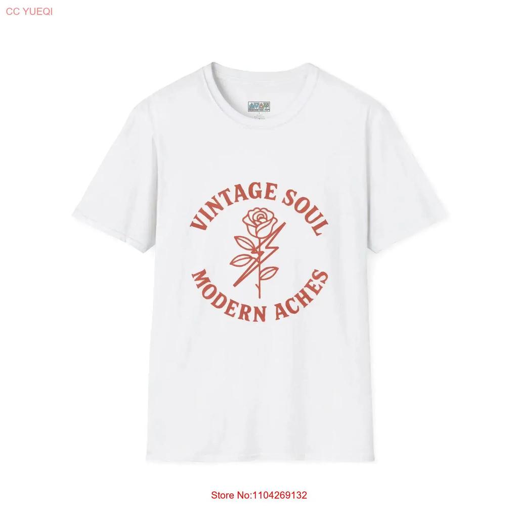 Vintage Soul Softstyle T Shirt Casual For Friends Aches And Emotions Everyday Wear Retro Style Concert Outift Vintage