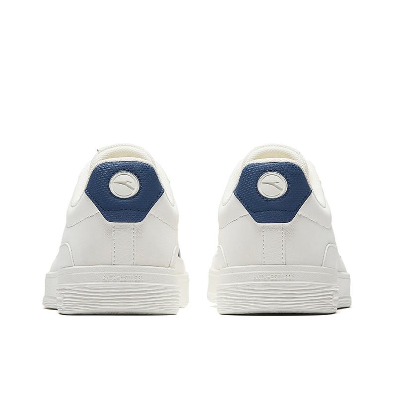 Anta Ace Comfortable Trend Classic Wrap Cushioning Wear-Resistant Low-Top Skate Shoes Men Sneaker Ivory-White Deep-Blue 912538026-4