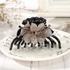 LEVAO Elegant Rhinestone Flower Hair Grab Ladies Vintage Crystal Headwear Fashion Spider Claw Clip Barrettes Hair Accessories