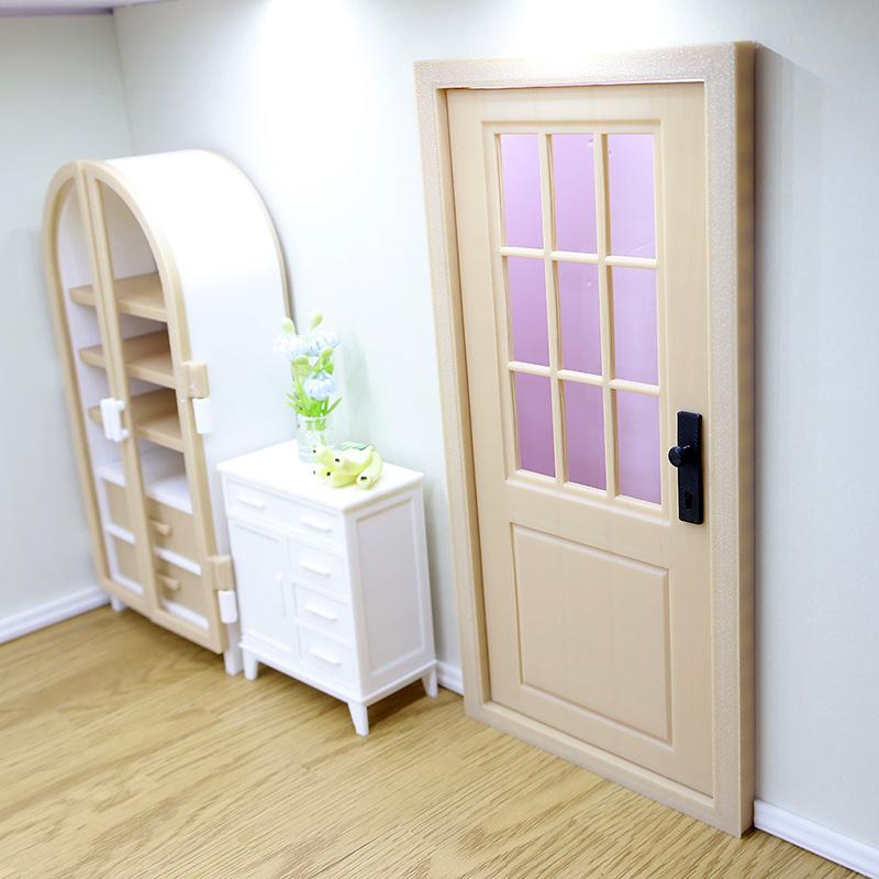 1 Piece 1:12 Dollhouse Simulation Plain Door Mini Openable Door Model Doll House Miniature Furniture Accessories