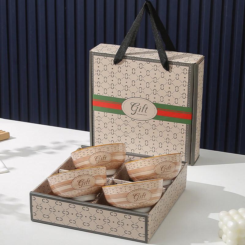 Creamy Style Ceramic 4-Bowl Gift Set