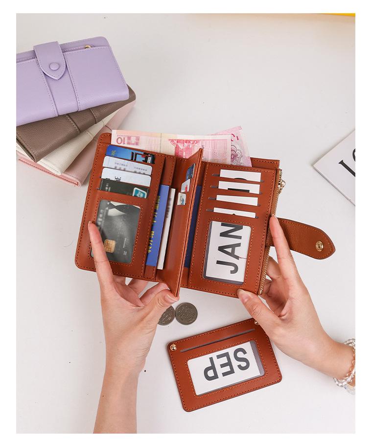 Women's Multifunctional Short Wallet & Coin Purse - Japanese & Korean Style with Card Holder and Buckle