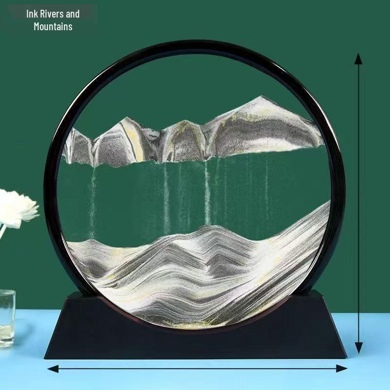 3D Flowing Sand Art Hourglass: Elegant Living Room & Office Decor, Perfect Small Gift