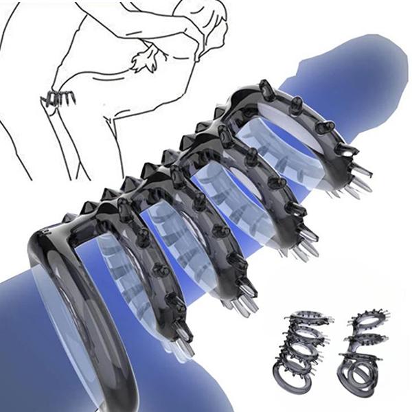 Male Cock Penis Rings Testis Bondage Delay Ejaculation Sex Toys For Men Couples Flirting Adult Games Soft Reusable