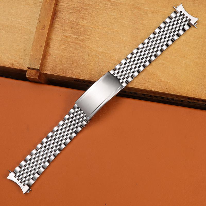 Watch Accessories Band 18mm/19mm/20mm Watch Strap For Omega Seamaster watchband Curved End Stainless Steel Bracelet
