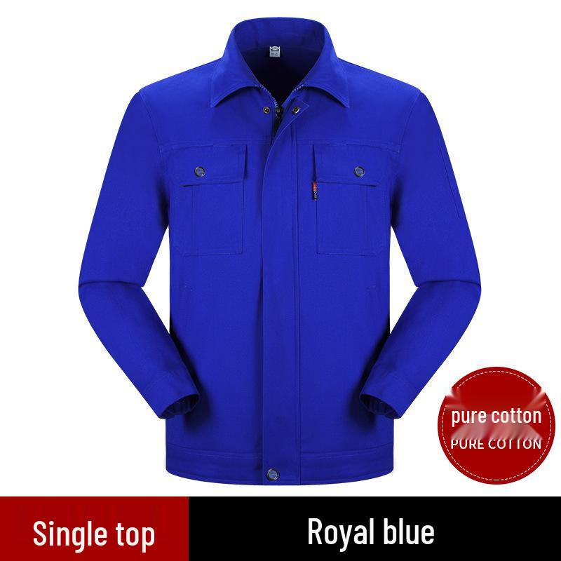 

Men s Workwear Set: Auto Repair Welding Suit - Long Sleeve, Wear-Resistant, Thickened Pure Cotton Overalls with Embroidery for Spring/Autumn S