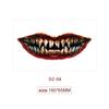 Halloween Mouth Tattoo Scary Clown Face Stickers Creepy Temporary Tattoos Waterproof Party Makeup Costume Props