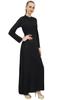 Bimba Women's Mandarin Collar Black Jilbab Dress With Pockets Full Sleeve-10