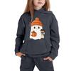 Kids Hoodie Sweatshirt Halloween Ghost Print Pullover Long Sleeve Hooded Top for Boys Girls Soft Comfortable Casual Wear