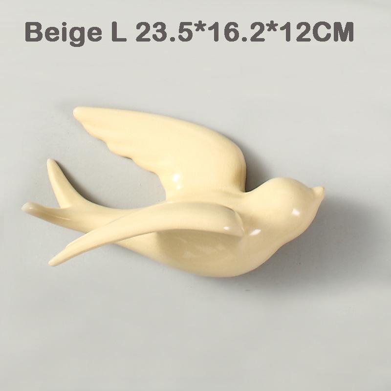 1 szt. Skandynawska ceramiczna rzeźba ptaka 3D dekoracje ścienne sztuka ptaki rzeźba do zawieszenia na ścianie figurka zwierzęcia styl europejski ozdoby do domu