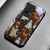 Halloween Ghost Art Black Glass Phone Case For Motorola Moto G14 G22 G24Power G24 G34 G35 G45 G54 55 G75 G84 85 Hard Black Cover
