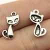 20pcs Charms Cat Tibetan Bronze Silver Color Pendants Antique Jewelry Making DIY Handmade Craft