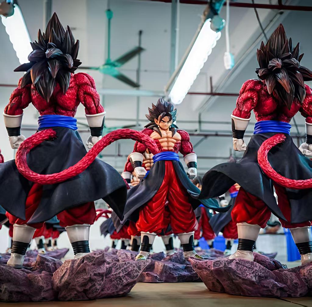 JT Dragon Ball Z Anime Figure Saiyan 4 Vegito Gogeta Action Figures Statue Model Collection Desktop Decoration Toys Gifts