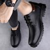 New Autumn Elegant Mens Classic Wedding Dress Formal Shoes Office Lace Up Men's Business Casual Black Flats Comfortable Loafers