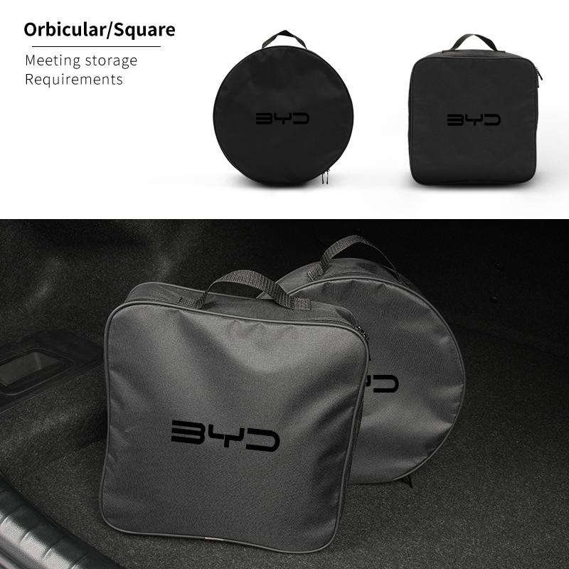 BME1 Car Trunk Storage Bag Auto Tool Charging Gun Organizer Bag For BYD S6 S7 E5 E6 M6 G3 G5 T3 13 F3 F0 Tang Song Qing Yuan Max