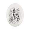 Galgo Afegão, Tazi - placa comemorativa com foto de cão, lápide com impressão, placa oval personalizada da marca